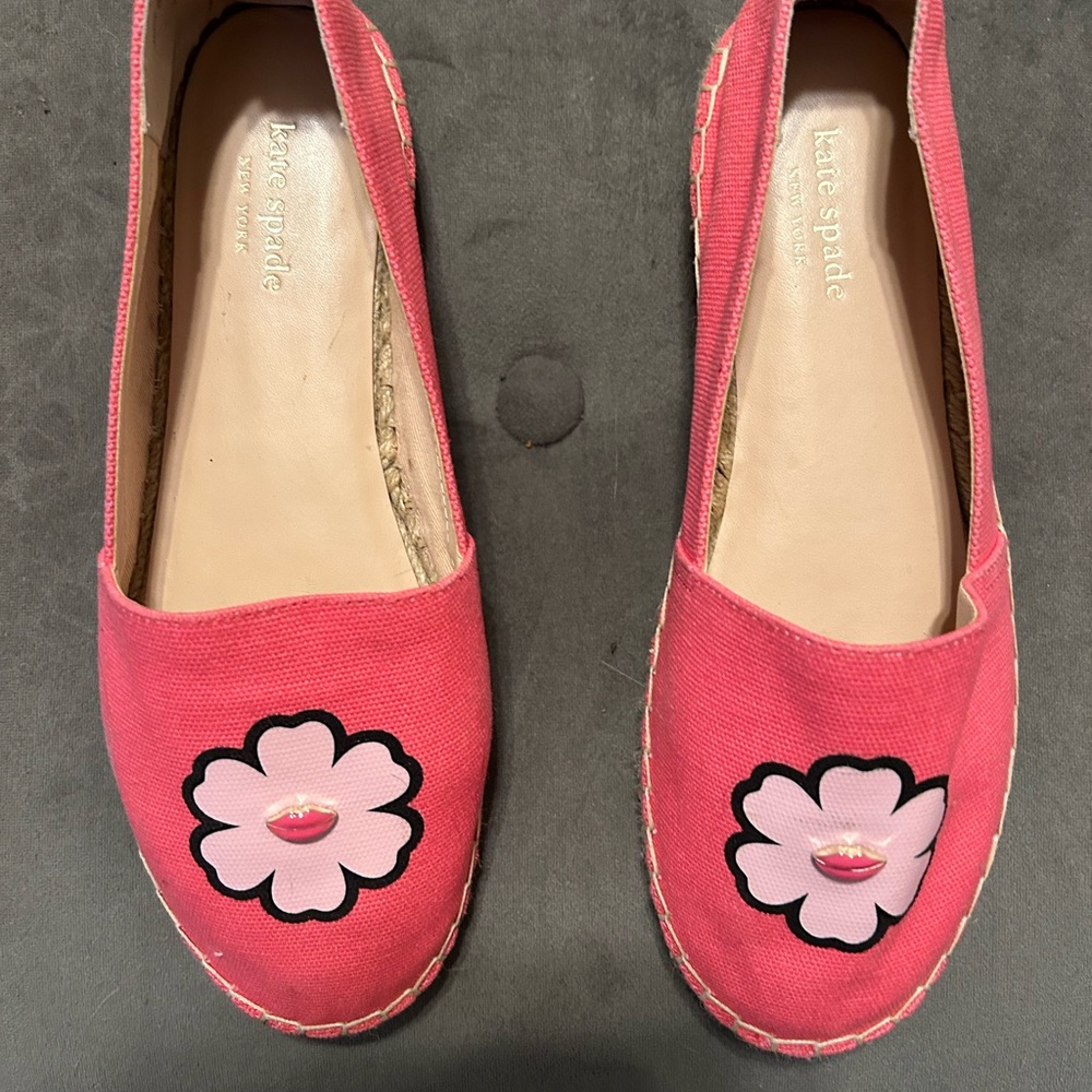 Kate Spade Pink Espadrille Flats